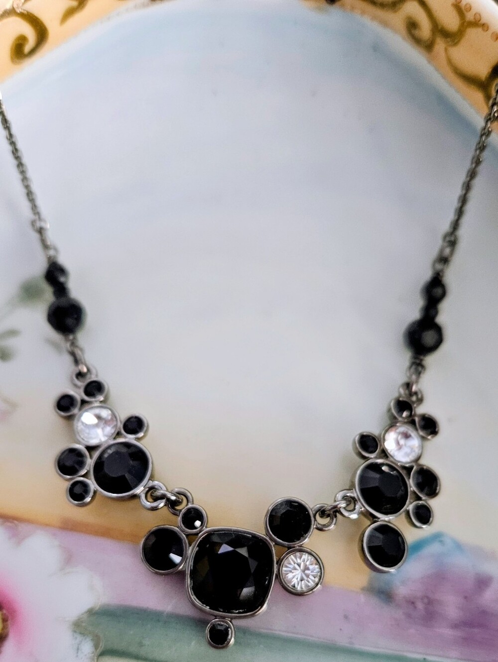 Black Crystal Cluster Necklace - Women Jewelry By SWAROVSKI